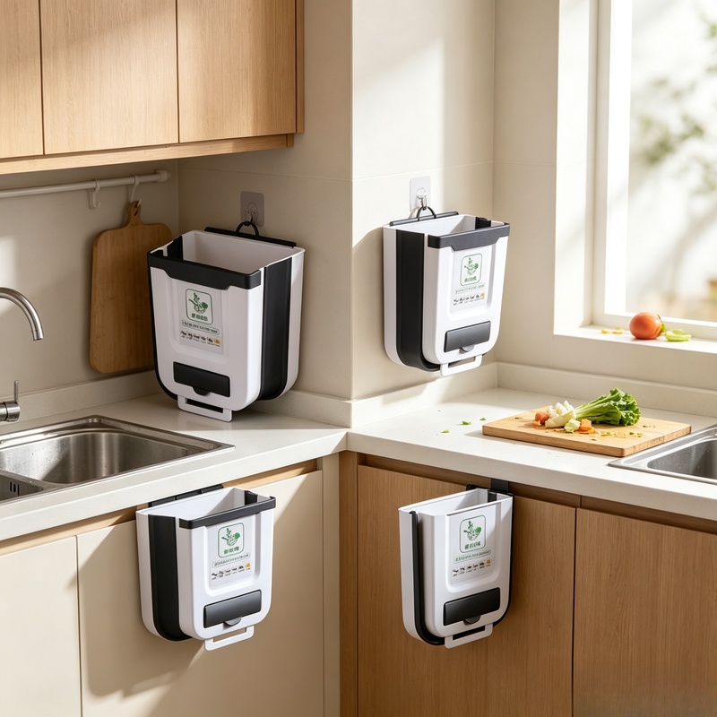 Commercial Kitchen Bin - Cubo de basura de plástico plegable