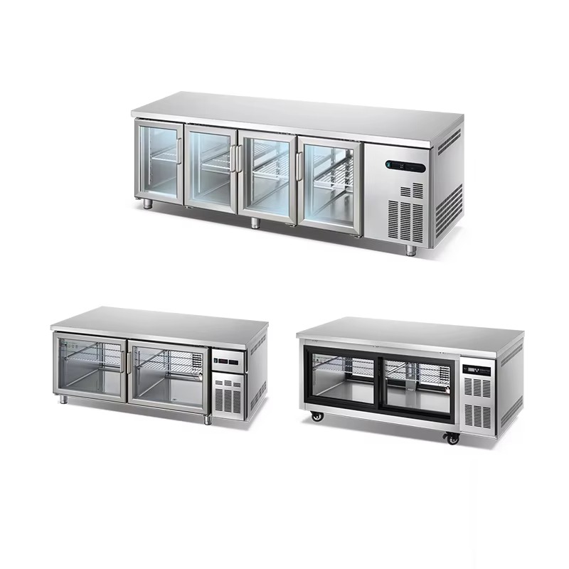 Commercial Kitchen Worktops - Refrigerador/Congelador Comercial de Encimera, Enfriamiento Rápido,